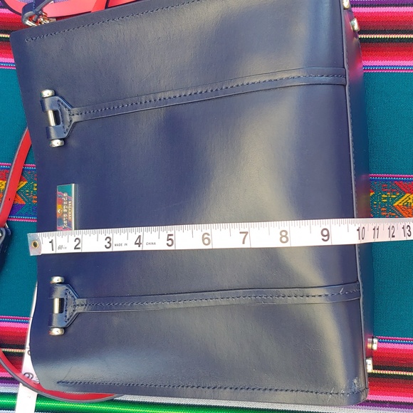 Kate Spade Navy Blue and Hot Pink Leather Arbour Hill Elodie Shoulder Tote - Picture 14 of 17